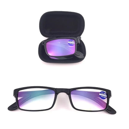 Foldable Reading Glasses Folding Women Men Square Vintage Presbyopia glasses with case Eyeglasses 1.0 1.5 2.0 2.5 3.0 3.5 4.0