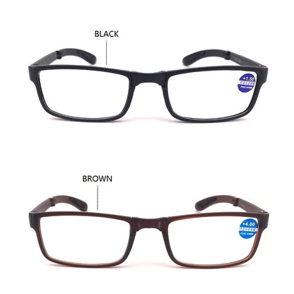 Foldable Reading Glasses Folding Women Men Square Vintage Presbyopia glasses with case Eyeglasses 1.0 1.5 2.0 2.5 3.0 3.5 4.0