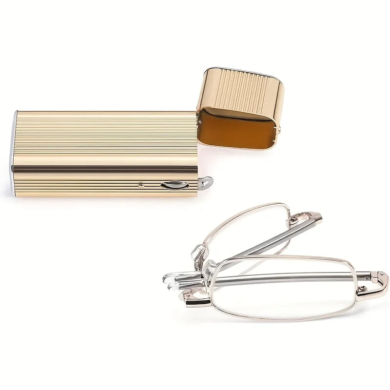 Foldable Full-Frame Reading Glasses, Compact and Portable, with Clear Vision and Comfortable to Wear, Suitable for Both Men and Women.