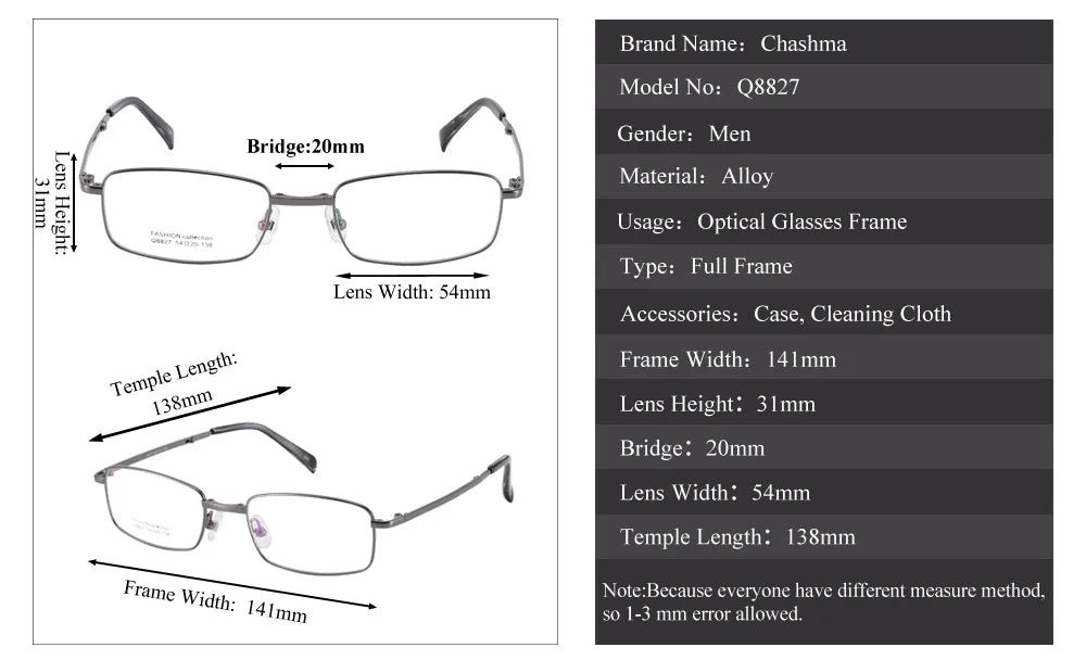 Foldable Optical Glasses Frame Prescription Eyeglass Men Folding Reading Glasses with Case