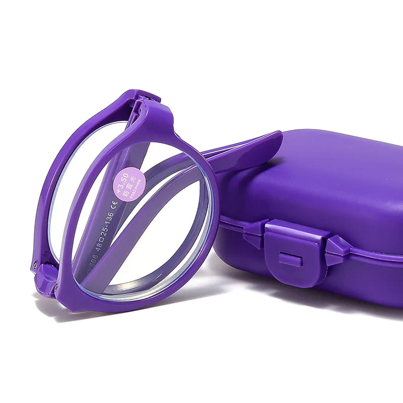 Novel Foldable Spring Hinge Reading Glasses | Lightweight, Stylish Design | Blue Light Protection & Clear Vision for Elderly