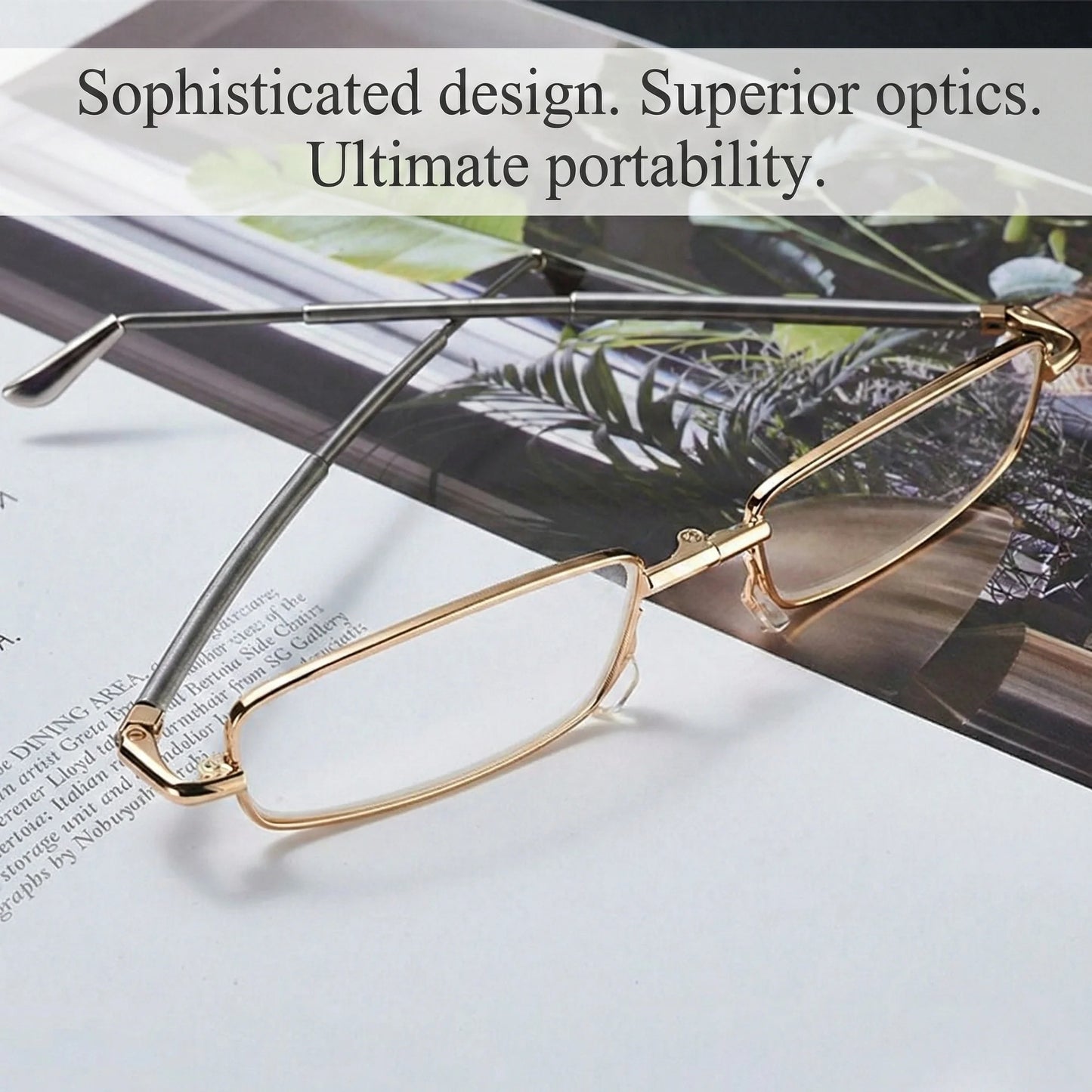 Foldable Full-Frame Reading Glasses, Compact and Portable, with Clear Vision and Comfortable to Wear, Suitable for Both Men and Women.