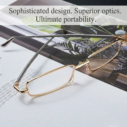 Foldable Full-Frame Reading Glasses, Compact and Portable, with Clear Vision and Comfortable to Wear, Suitable for Both Men and Women.