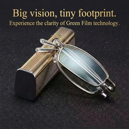 Foldable Full-Frame Reading Glasses, Compact and Portable, with Clear Vision and Comfortable to Wear, Suitable for Both Men and Women.