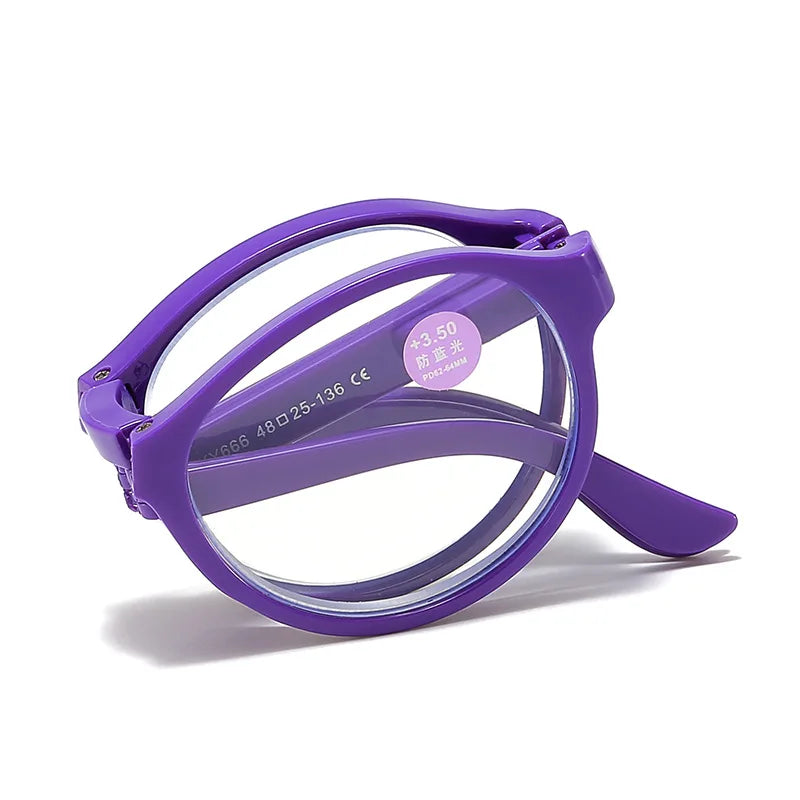 Novel Foldable Spring Hinge Reading Glasses | Lightweight, Stylish Design | Blue Light Protection & Clear Vision for Elderly