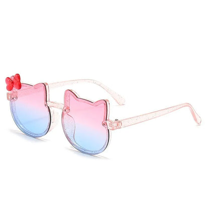 Children's glasses, foldable sunglasses, little girls' UV protection cartoon sunglasses, boys' and girls' babies' fashionable