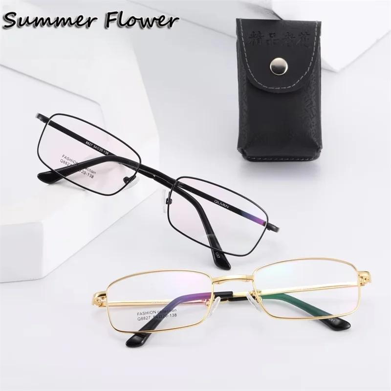 Foldable Optical Glasses Frame Customize Gafas Prescription Eyeglass Men Folding Reading Glasses with Case